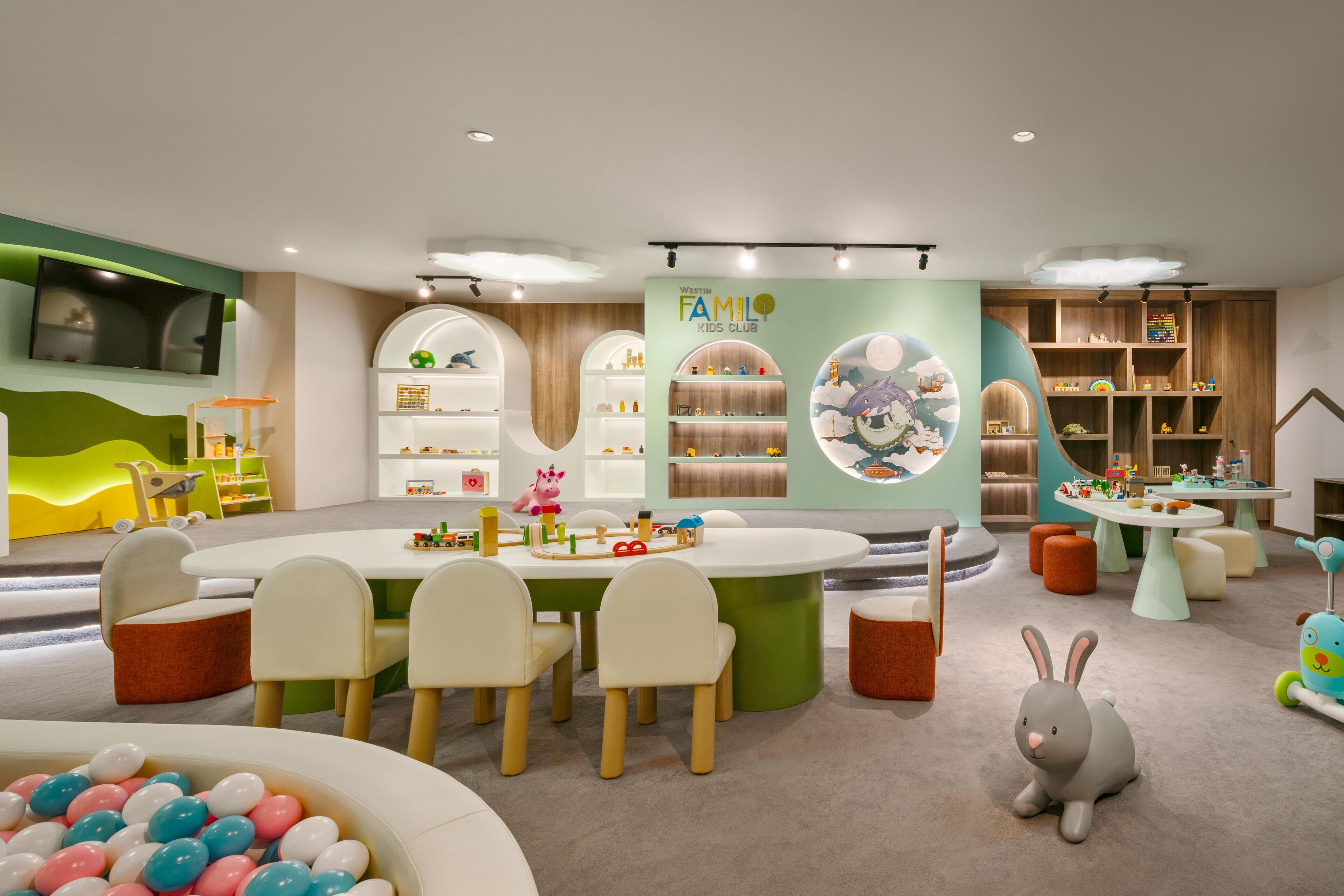 Área de juegos infantiles bajo techo