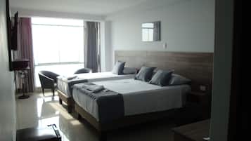 Panoramic Double Room, Multiple Beds | Egyptian cotton sheets, premium bedding, down comforters, pillowtop beds