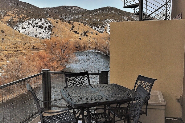 Private balcony on the Arkansas River