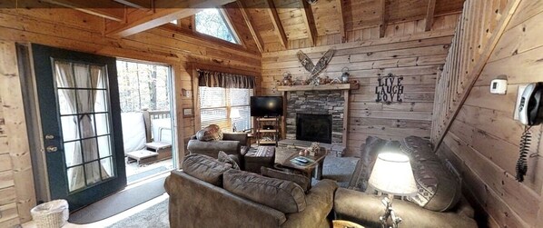 TV, fireplace, DVD player