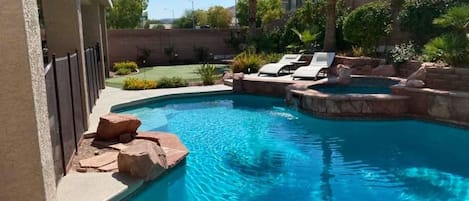 Outdoor pool, a heated pool