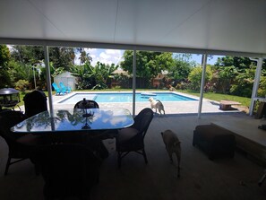 Outdoor pool, a heated pool