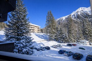 View from the balcony - Grand Roc C125 280m from Slopes, View & Parking, Argentière (Chamonix), France (Argentière (Chamonix))
