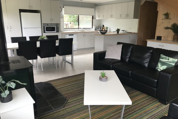Open plan living and dining area