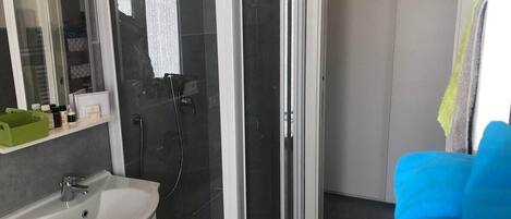 Shower, hair dryer