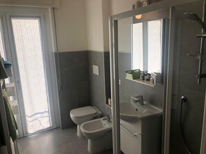 Shower, hair dryer - SmartSuite apartment with terrace in Stresa (Stresa)
