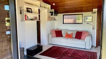 Fireplace, books