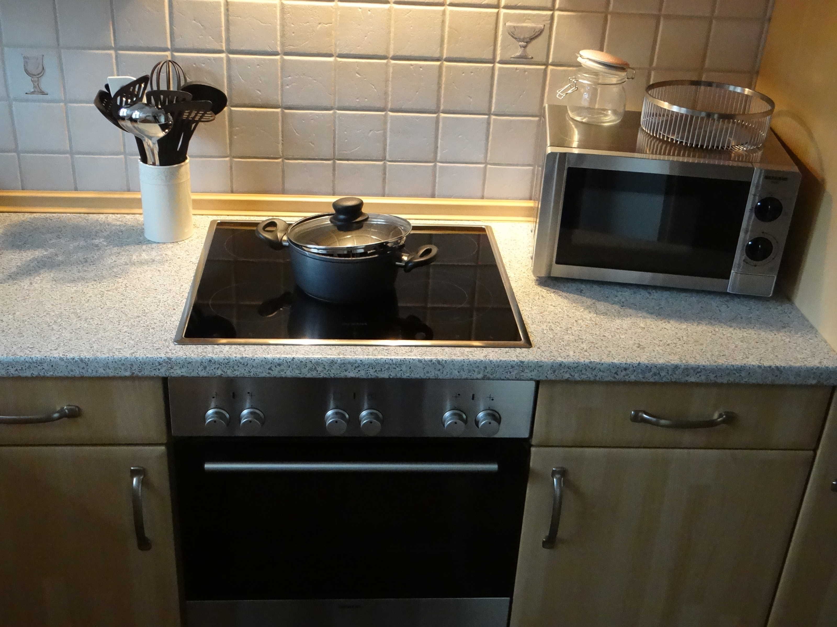 Microwave, oven, dishwasher, high chair