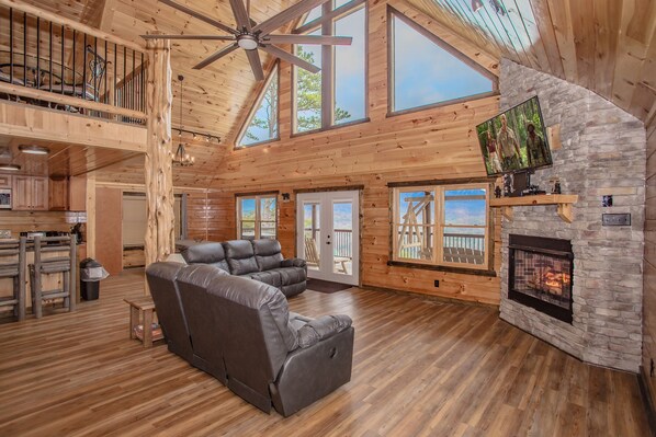 TV, fireplace, DVD player, table football