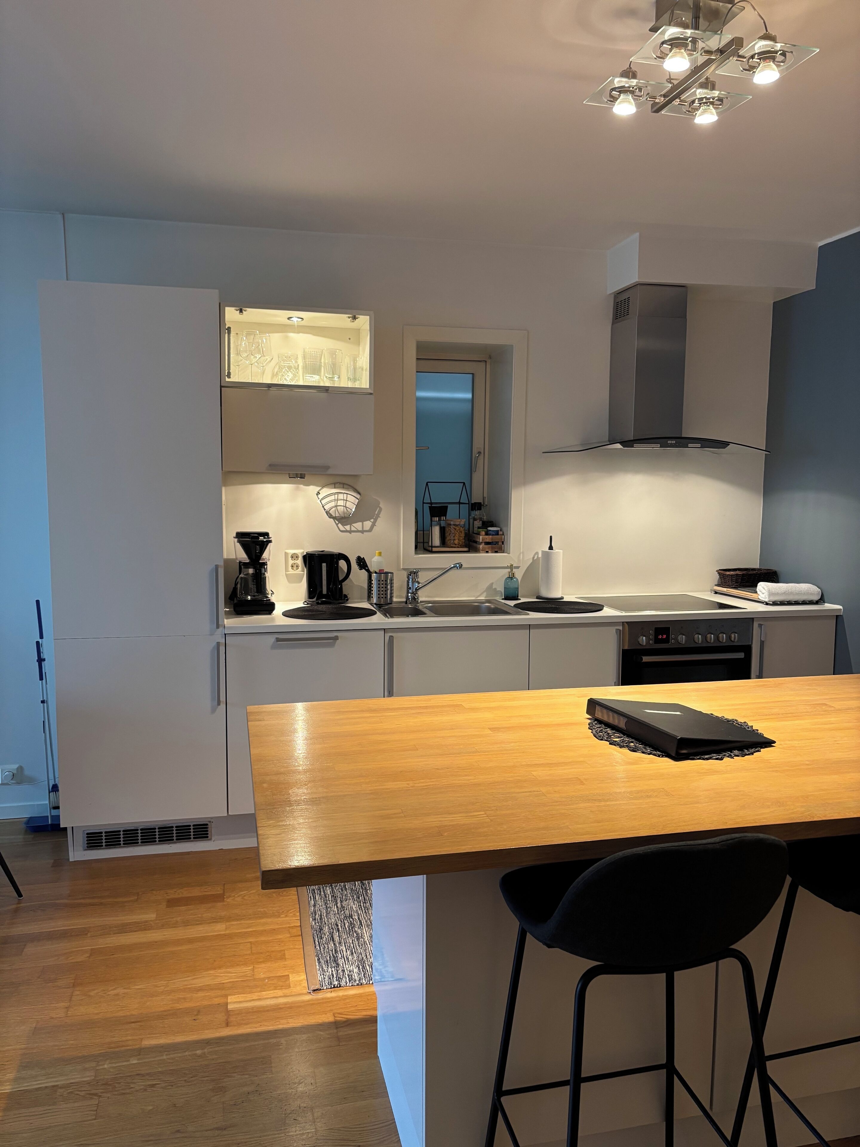 Kjøleskap, ovn, kokeplater og oppvaskmaskin