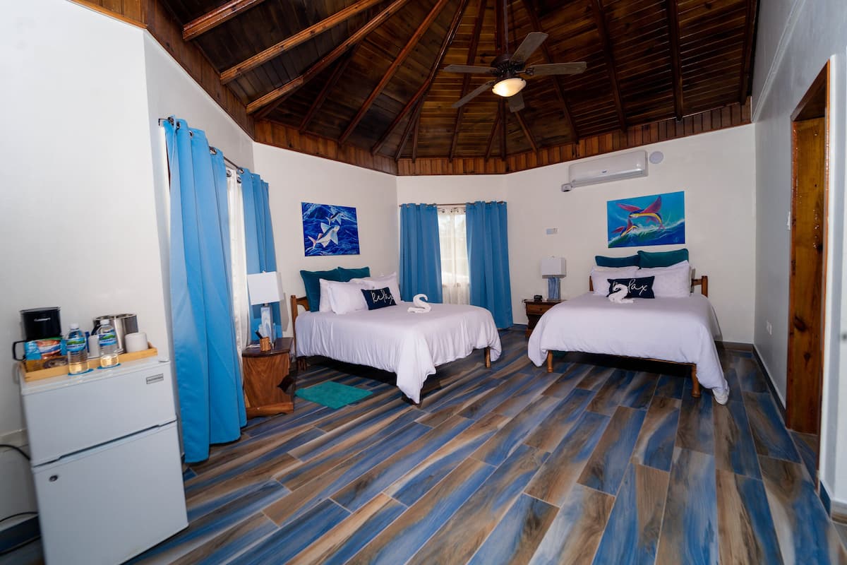 Deluxe Room, Multiple Beds, Garden View | Premium bedding, down duvets, minibar, in-room safe