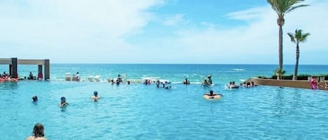 Outdoor pool, a heated pool