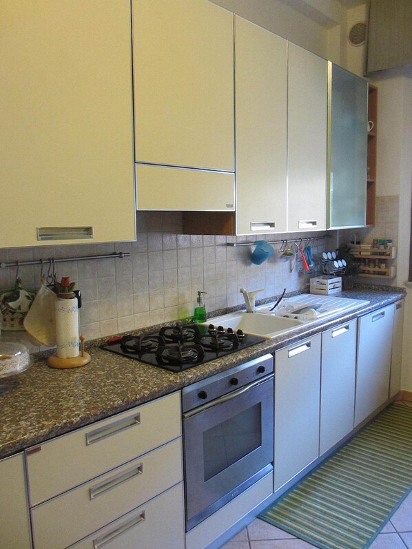 Fridge, oven, stovetop, dishwasher