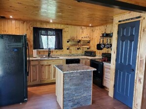 Fridge, microwave, oven, stovetop - Modern A-Frame with beautiful view of Lake Logan in The Hocking Hills! (Logan)