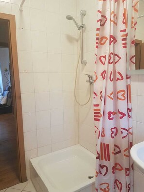 Shower, hair dryer, toilet paper - TOP modern apartment - freshly renovated with balcony (Leisnig)