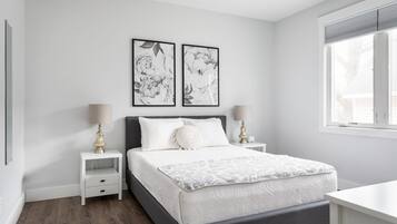 2 bedrooms, iron/ironing board, travel crib, free WiFi