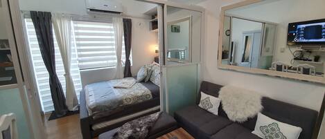 1 chambre, fer et planche Ă repasser, Wi-Fi, literie fournie