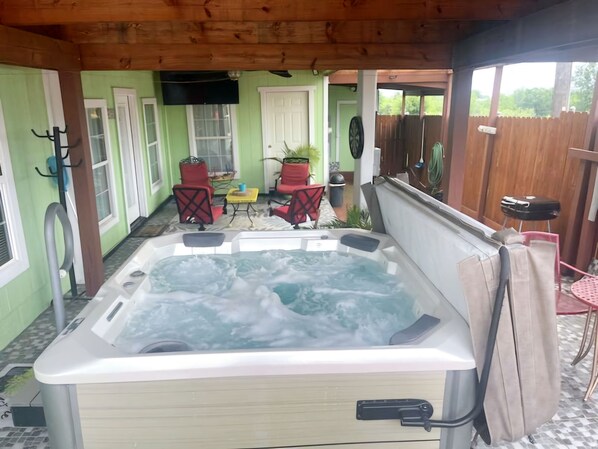 Terrace/patio - ENTIRE APARTMENT with Private Hot Tub
Outside of San Marcos City (San Marcos)