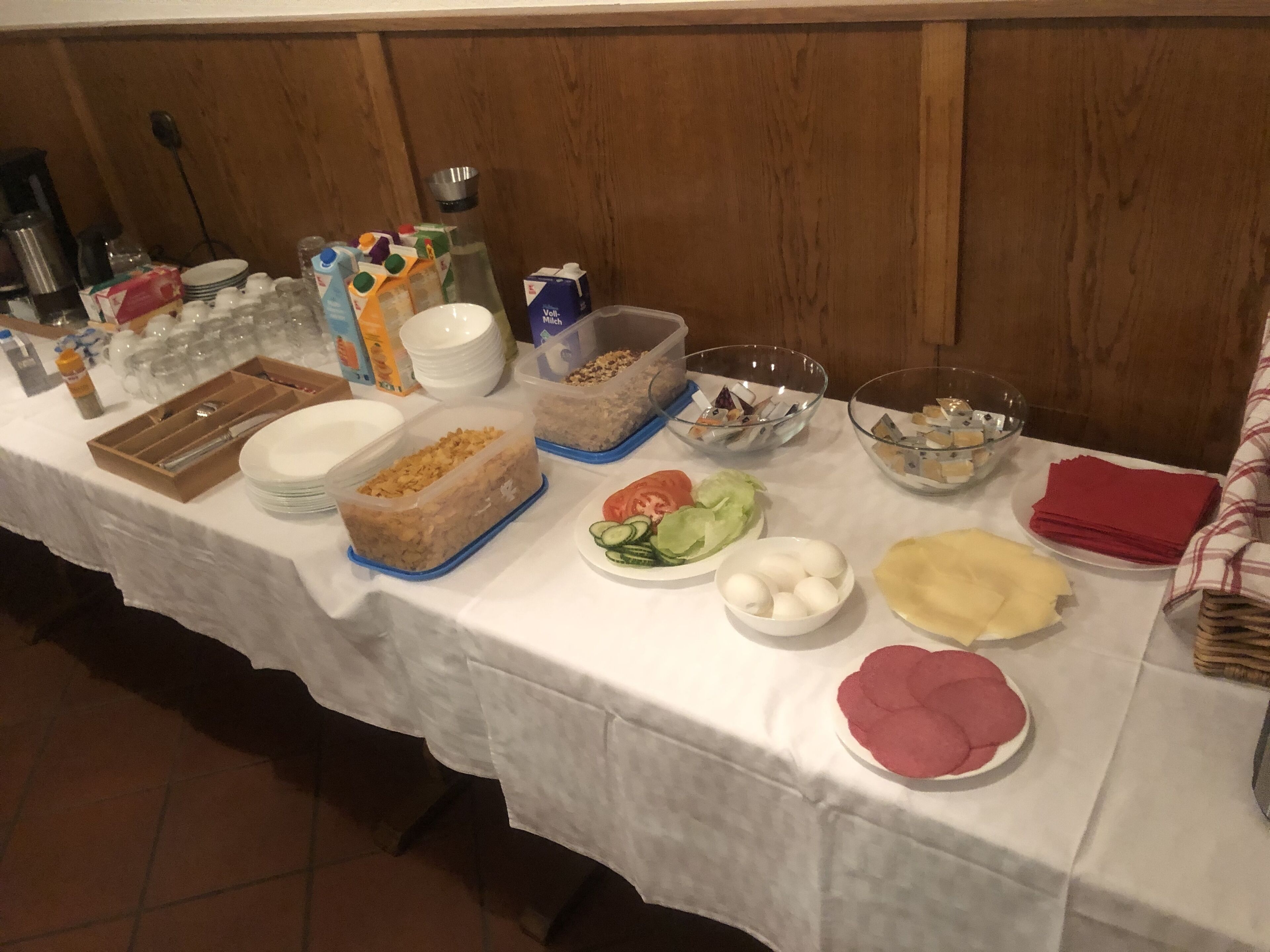 Daily buffet breakfast (EUR 7 per person)