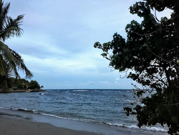 En la playa