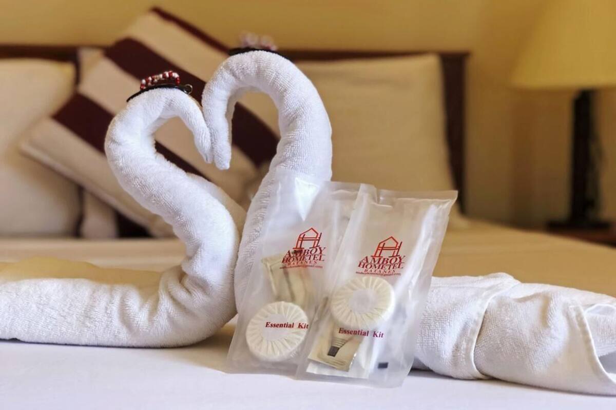 Shower, free toiletries, slippers, towels