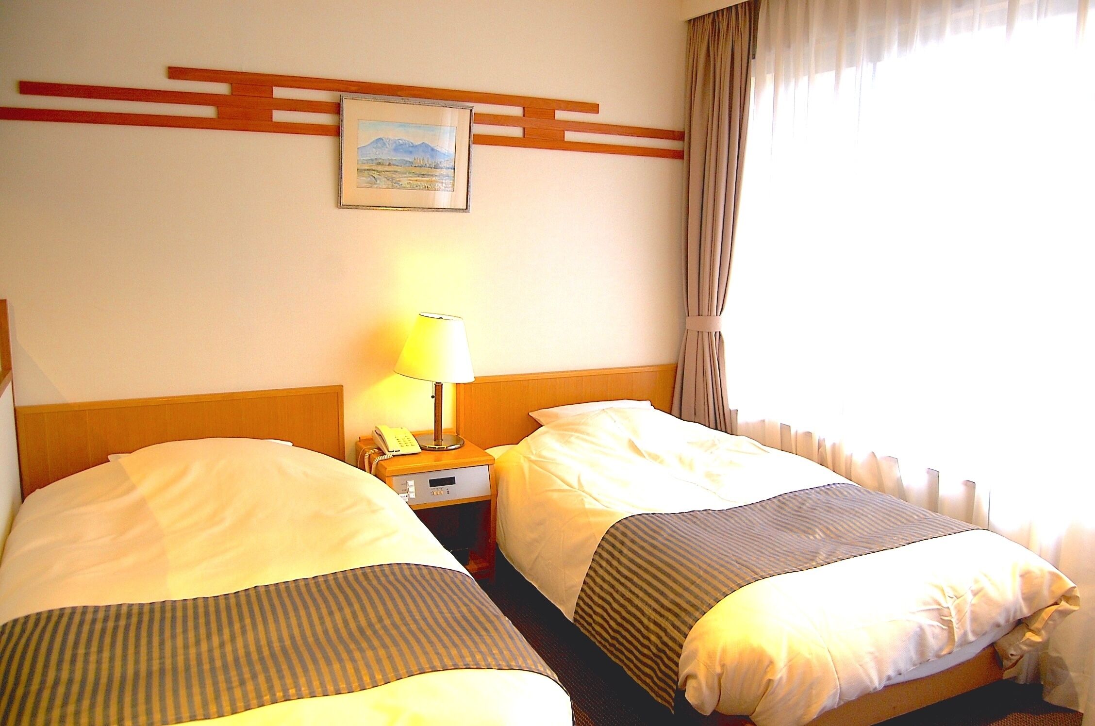 Kamar Twin Basic | Selimut bulu angsa dan Wi-Fi gratis