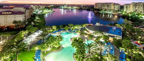 Outdoor pool, a heated pool