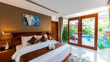 Executive Villa, 2 Bedrooms, Private Pool, Pool View | In-room safe, desk, blackout drapes, soundproofing