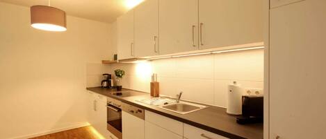 Kühlschrank, Mikrowelle, Ofen, Geschirrspüler