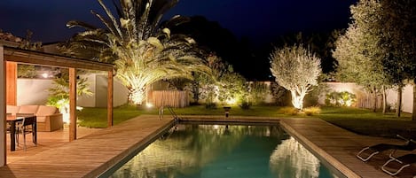 A heated pool