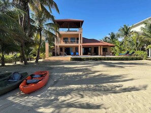 Exterior - Beachfront Villa with a Pool and 360° Views - 0 min walk to beach (Hopkins)