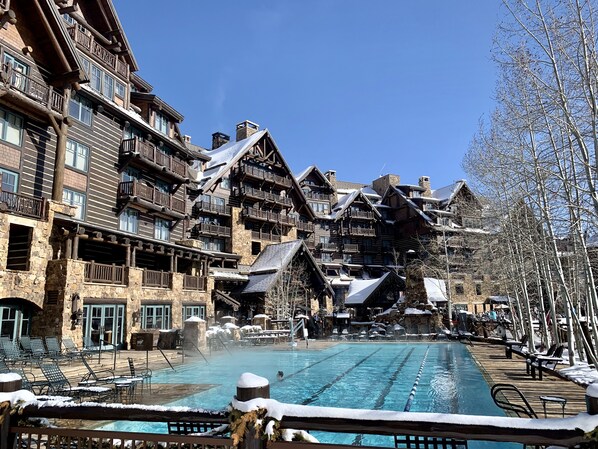 Outdoor pool, a heated pool