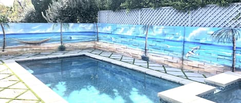 A heated pool