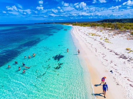 Private beach, white sand