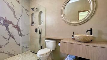 Hair dryer, towels