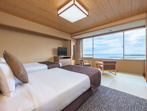 [Ocean View] Japanese-style Twin Room (With shower booth) (Non-smoking)