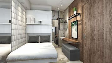 海景陽台雙人房 | 手提電腦工作空間、遮光窗簾/窗簾、免費 Wi-Fi、床單