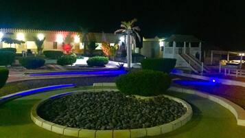 Outdoor banquet area