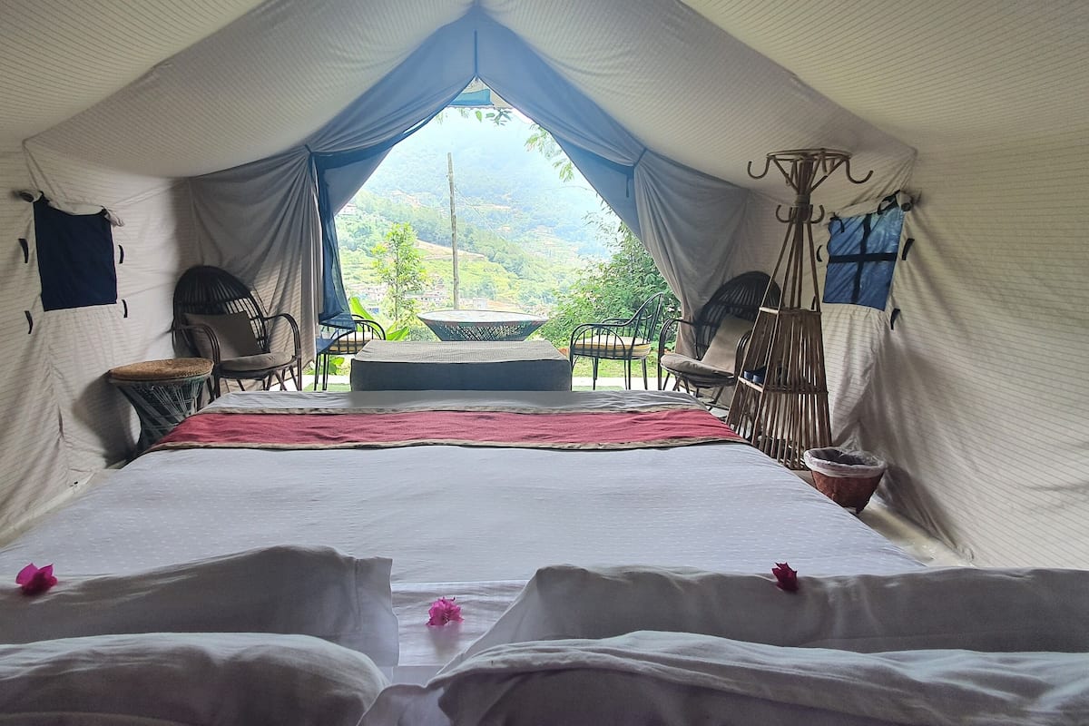 Deluxe Tent, Non Smoking, Mountain View | 1 bedroom, premium bedding, individually decorated