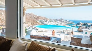Villa, 6 Bedrooms, Private Pool, Sea View | View from room - Villa Scorpios I by The Pearls Collection (Mykonos)