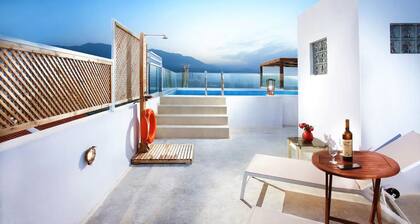 Villa 4brd traditionnelle récemment restaurée avec une vue imprenable, piscine sur le toit, salle de gym, barbecue!