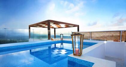 Villa 4brd traditionnelle récemment restaurée avec une vue imprenable, piscine sur le toit, salle de gym, barbecue!