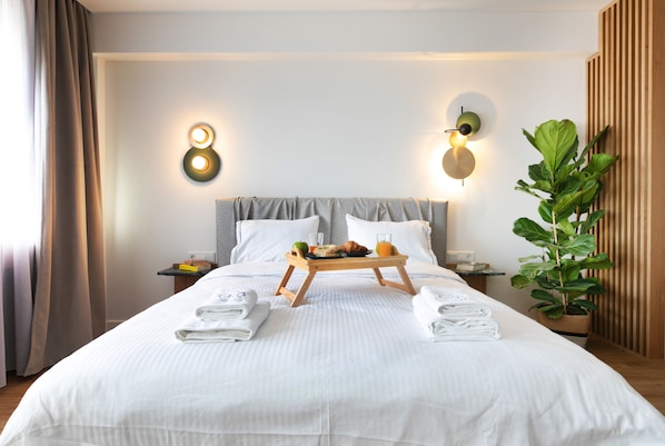 Monolocale comfort, vista mare parziale (706) | Insonorizzazione, ferro/asse da stiro, Wi-Fi gratuito, lenzuola