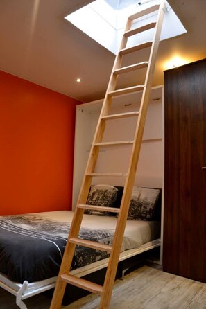 1 chambre, fer et planche à repasser