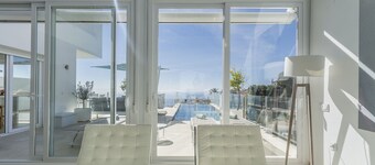 Modern villa with heated swimming pool and breathtaking view