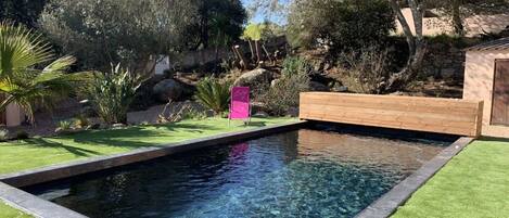 Piscine extérieure, piscine chauffée