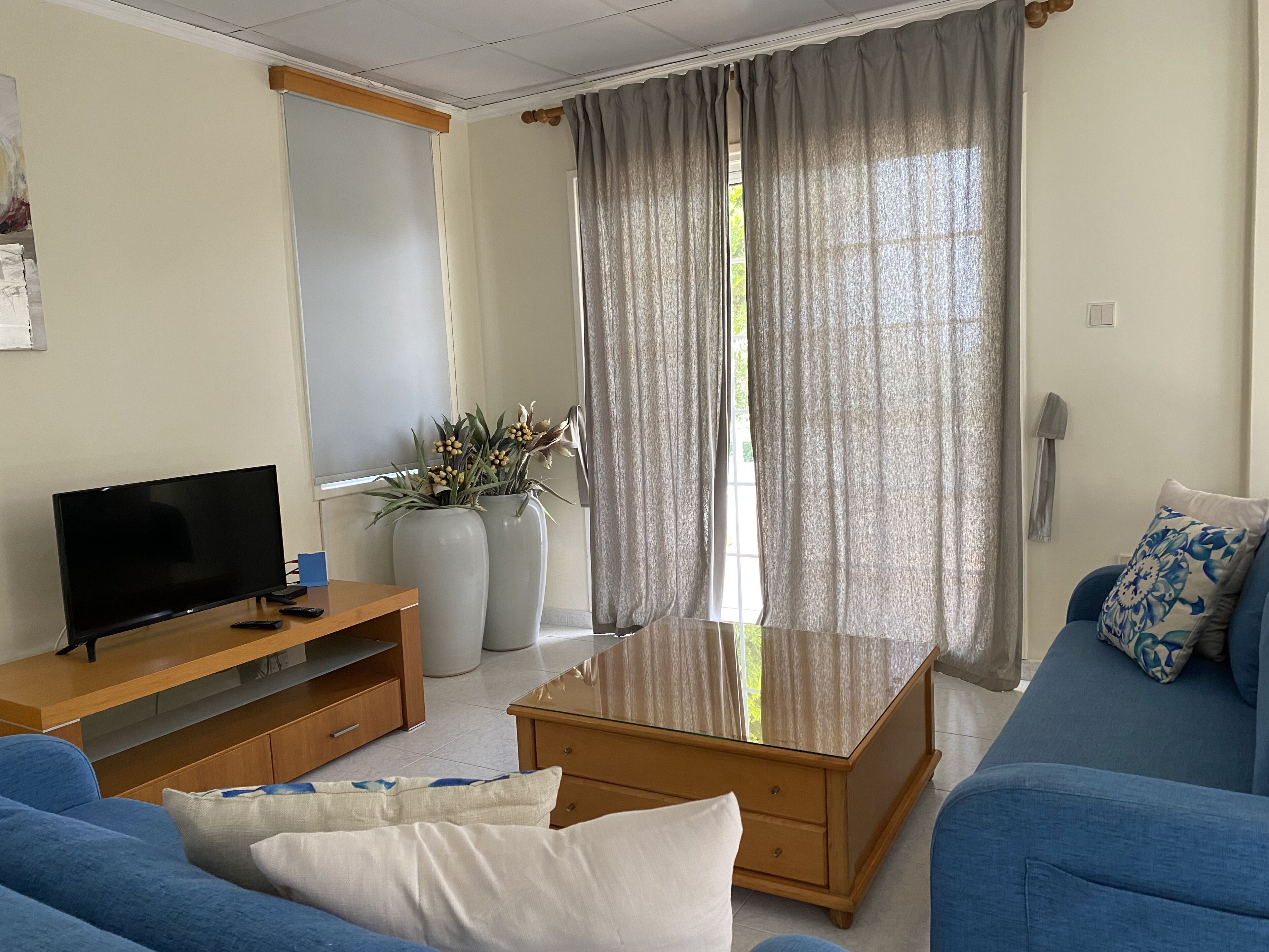 Premium Villa (Christina) | Living area | 42-inch flat-screen TV with satellite channels, TV