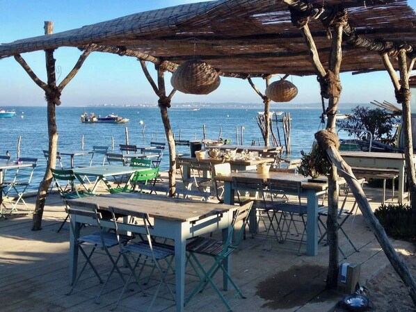 屋外ダイニングエリア