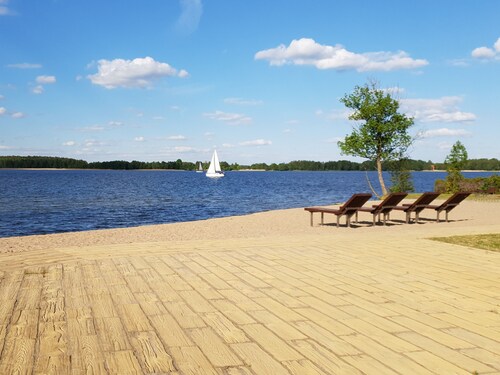 2 Bedrooms Villa with a garden view by the Tałty Lake 6km to Mikołajki, Masuria
