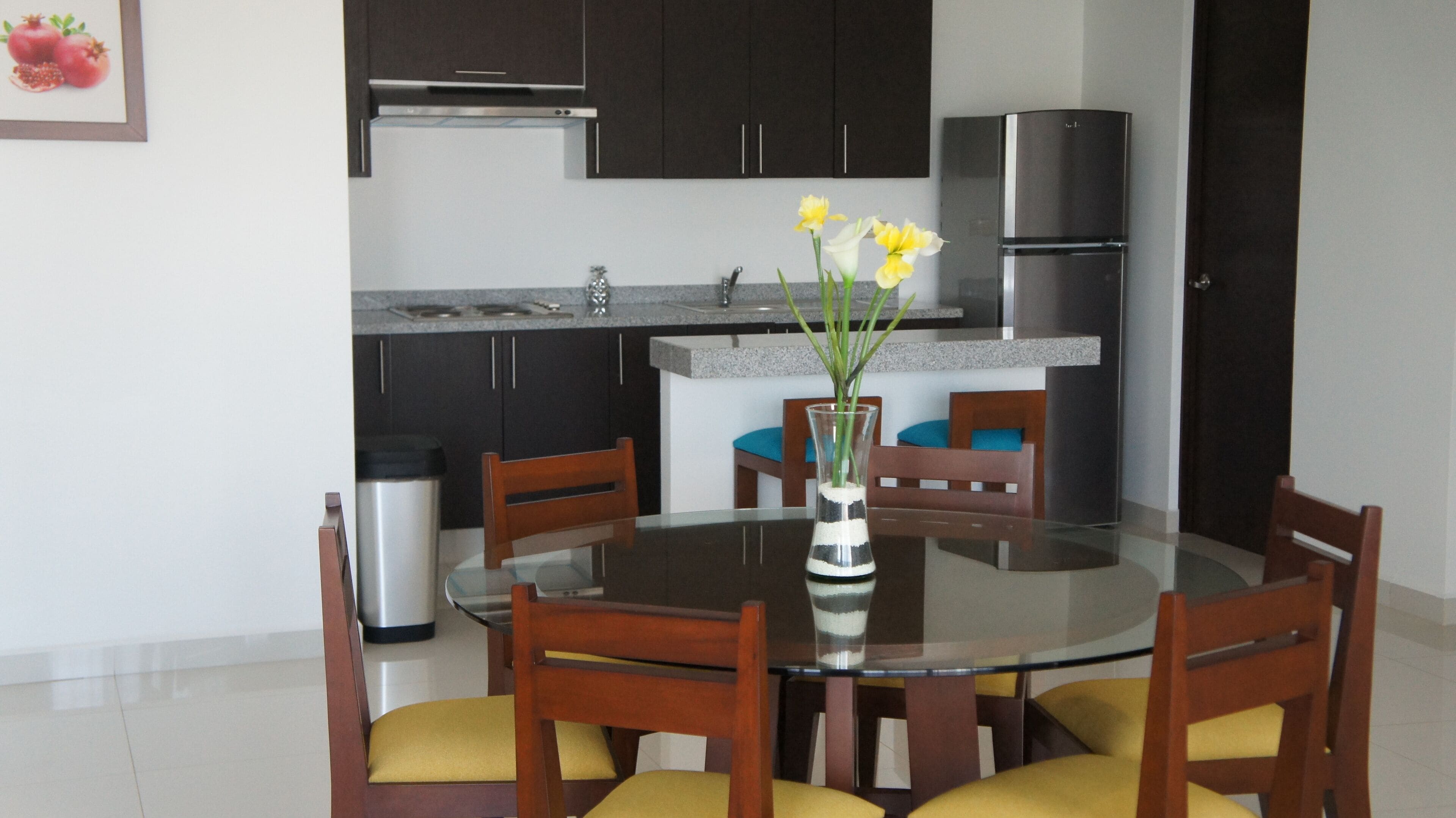 luxury suite | private kitchenette | full-sized fridge, dishwasher, griddle, cookware/dishes/utensils